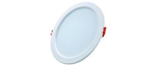 Downlight LED plat de forme ronde et de couleur blanche